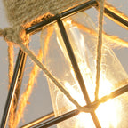 Pendant Light Vintage Rope Cage Ceiling Mounted E26 E27 Socket