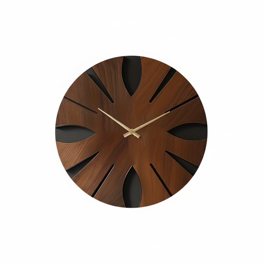 Vintage Wall Clock, Silent Quartz Movement, MDF Construction, Battery Operated