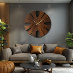 Vintage Wall Clock, Silent Quartz Movement, MDF Construction, Battery Operated
