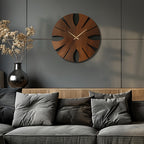 Vintage Wall Clock, Silent Quartz Movement, MDF Construction, Battery Operated