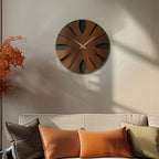 Vintage Wall Clock, Silent Quartz Movement, MDF Construction, Battery Operated