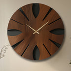 Vintage Wall Clock, Silent Quartz Movement, MDF Construction, Battery Operated