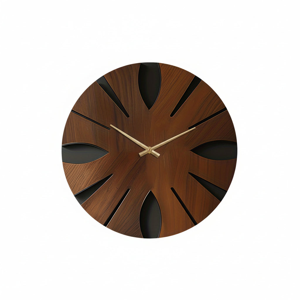Vintage Wall Clock, Silent Quartz Movement, MDF Construction, Battery Operated