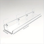 VinylEcke: Wall Shelf Bathroom – robust, transparent vinyl shelf, multifunctional & freestanding without drilling for personal care products