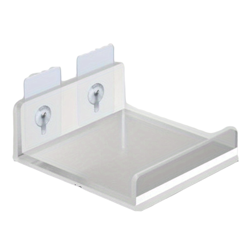 VinylEcke: Wall Shelf Bathroom – robust, transparent vinyl shelf, multifunctional & freestanding without drilling for personal care products