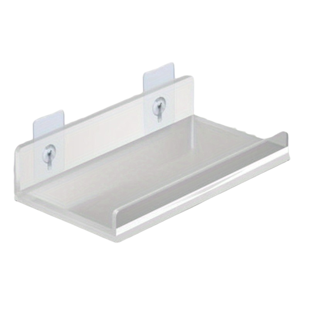 VinylEcke: Wall Shelf Bathroom – robust, transparent vinyl shelf, multifunctional & freestanding without drilling for personal care products