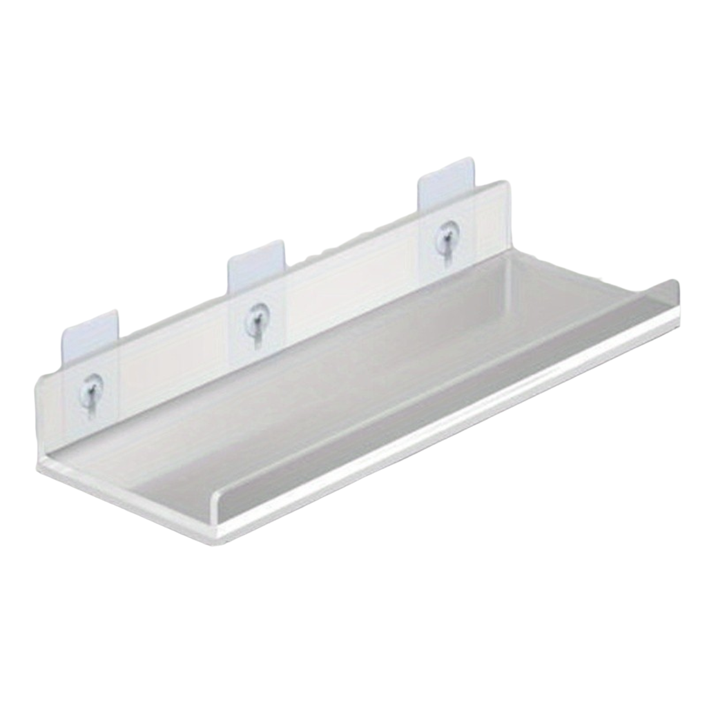 VinylEcke: Wall Shelf Bathroom – robust, transparent vinyl shelf, multifunctional & freestanding without drilling for personal care products