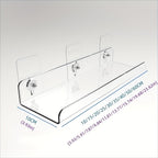VinylEcke: Wall Shelf Bathroom – robust, transparent vinyl shelf, multifunctional & freestanding without drilling for personal care products