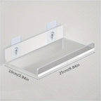 VinylEcke: Wall Shelf Bathroom – robust, transparent vinyl shelf, multifunctional & freestanding without drilling for personal care products