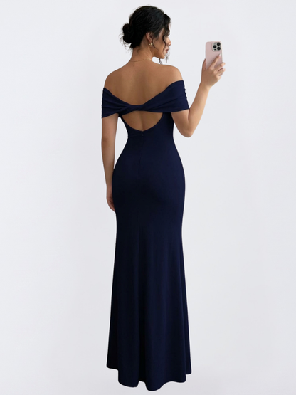 Elegant Off-Shoulder Maxi Dress for Women Bodycon