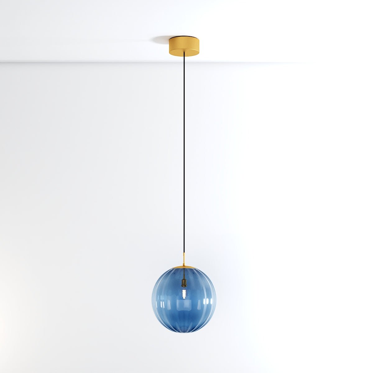 VitraCarissa: Design Pendant Light Glass Sphere LED Dimmable – for Dining Room & Hallway