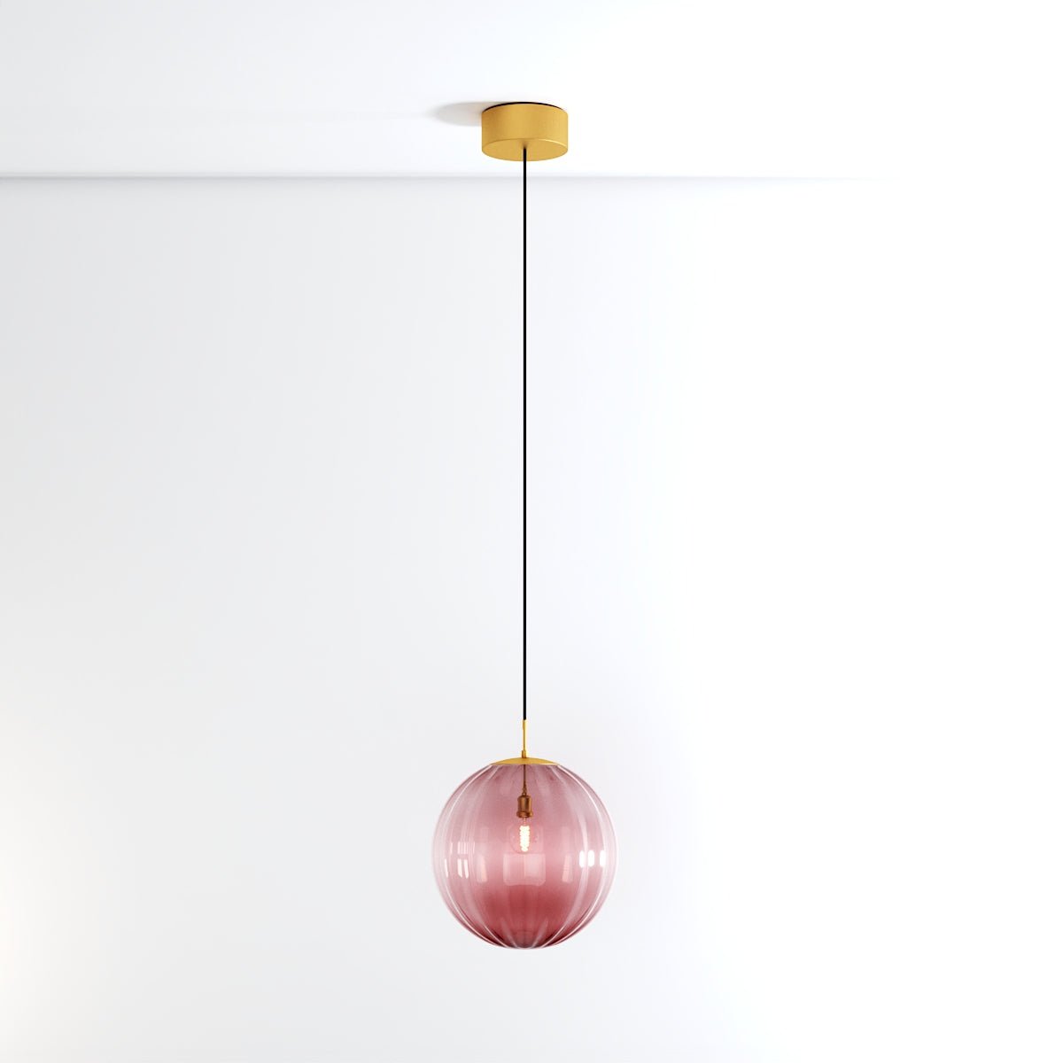 VitraCarissa: Design Pendant Light Glass Sphere LED Dimmable – for Dining Room & Hallway
