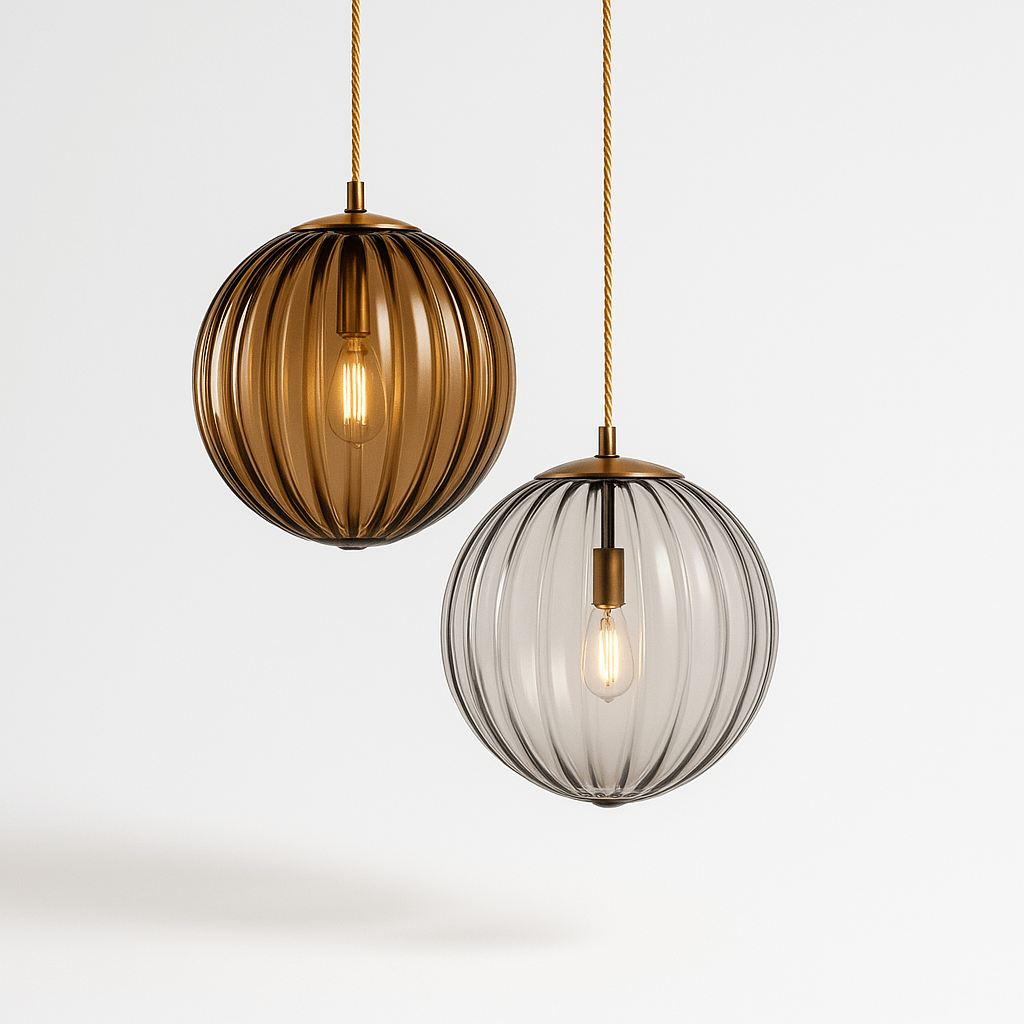 VitraCarissa: Design Pendant Light Glass Sphere LED Dimmable – for Dining Room & Hallway