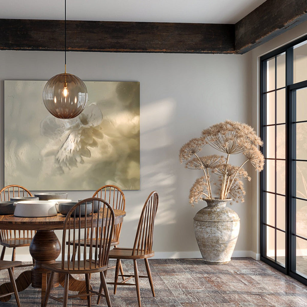 VitraCarissa: Design Pendant Light Glass Sphere LED Dimmable – for Dining Room & Hallway