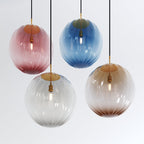 VitraCarissa: Design Pendant Light Glass Sphere LED Dimmable – for Dining Room & Hallway