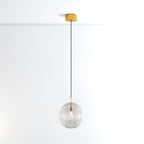VitraCarissa: Design Pendant Light Glass Sphere LED Dimmable – for Dining Room & Hallway