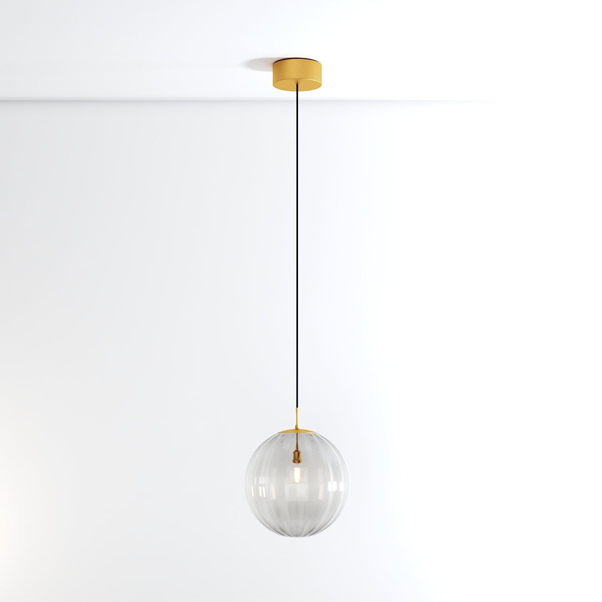 VitraCarissa: Design Pendant Light Glass Sphere LED Dimmable – for Dining Room & Hallway