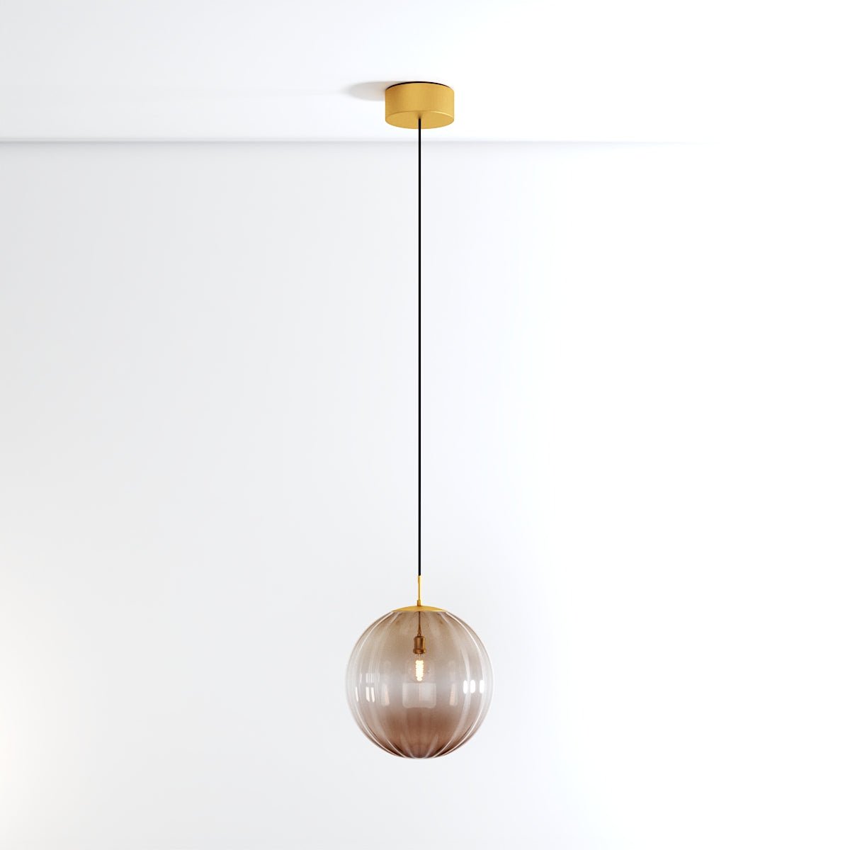 VitraCarissa: Design Pendant Light Glass Sphere LED Dimmable – for Dining Room & Hallway