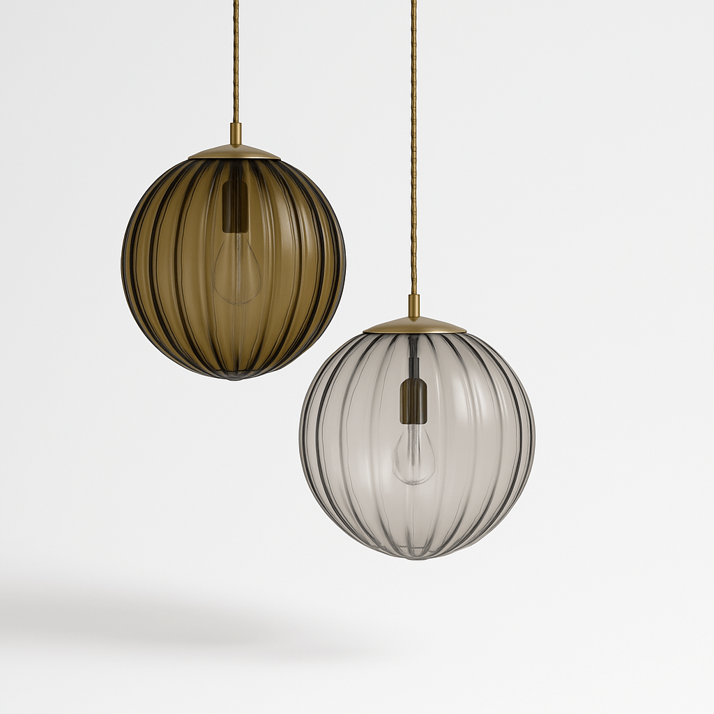 VitraCarissa: Design Pendant Light Glass Sphere LED Dimmable – for Dining Room & Hallway