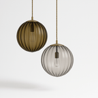 VitraCarissa: Design Pendant Light Glass Sphere LED Dimmable – for Dining Room & Hallway