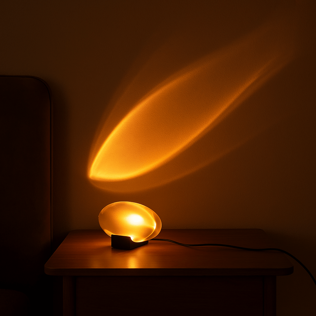 VitraEye: Transparent Glass Table Lamp LED with Adjustable Brightness – for Living Room & Office
