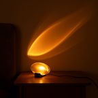 VitraEye: Transparent Glass Table Lamp LED with Adjustable Brightness – for Living Room & Office