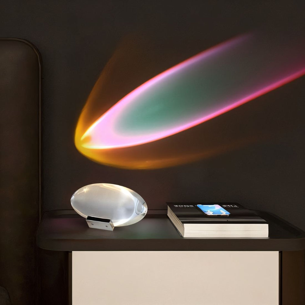 VitraEye: Transparent Glass Table Lamp LED with Adjustable Brightness – for Living Room & Office