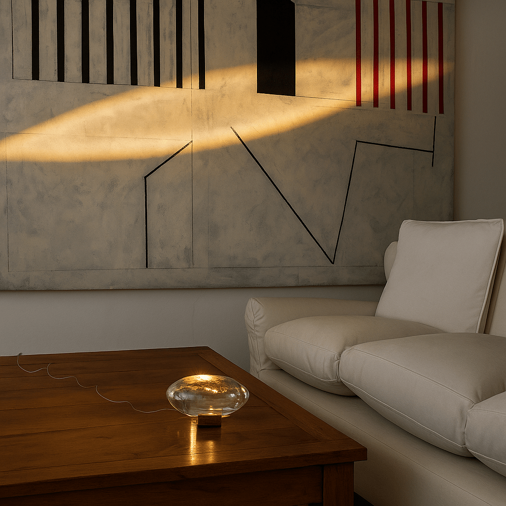 VitraEye: Transparent Glass Table Lamp LED with Adjustable Brightness – for Living Room & Office