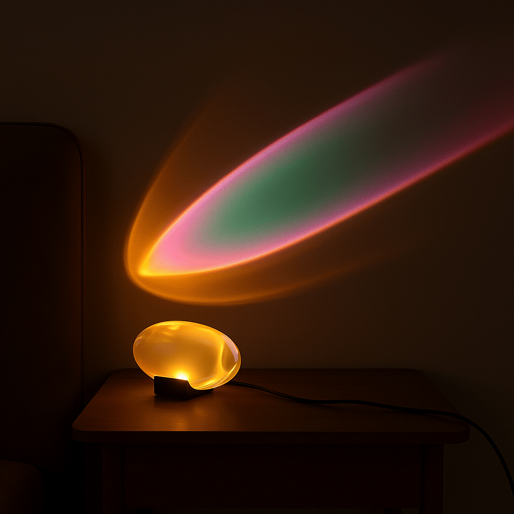 VitraEye: Transparent Glass Table Lamp LED with Adjustable Brightness – for Living Room & Office