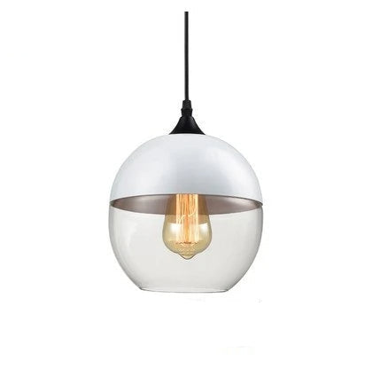 VitraGlow: Glass & Wood Pendant Light – Elegant Design Light for Living Room & Dining Room