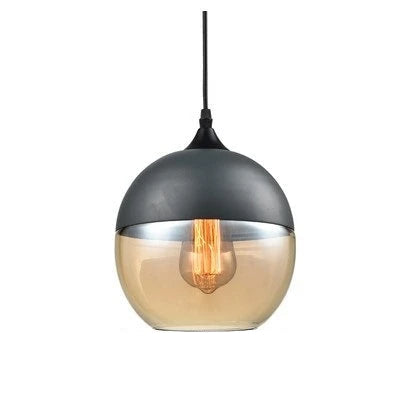 VitraGlow: Glass & Wood Pendant Light – Elegant Design Light for Living Room & Dining Room