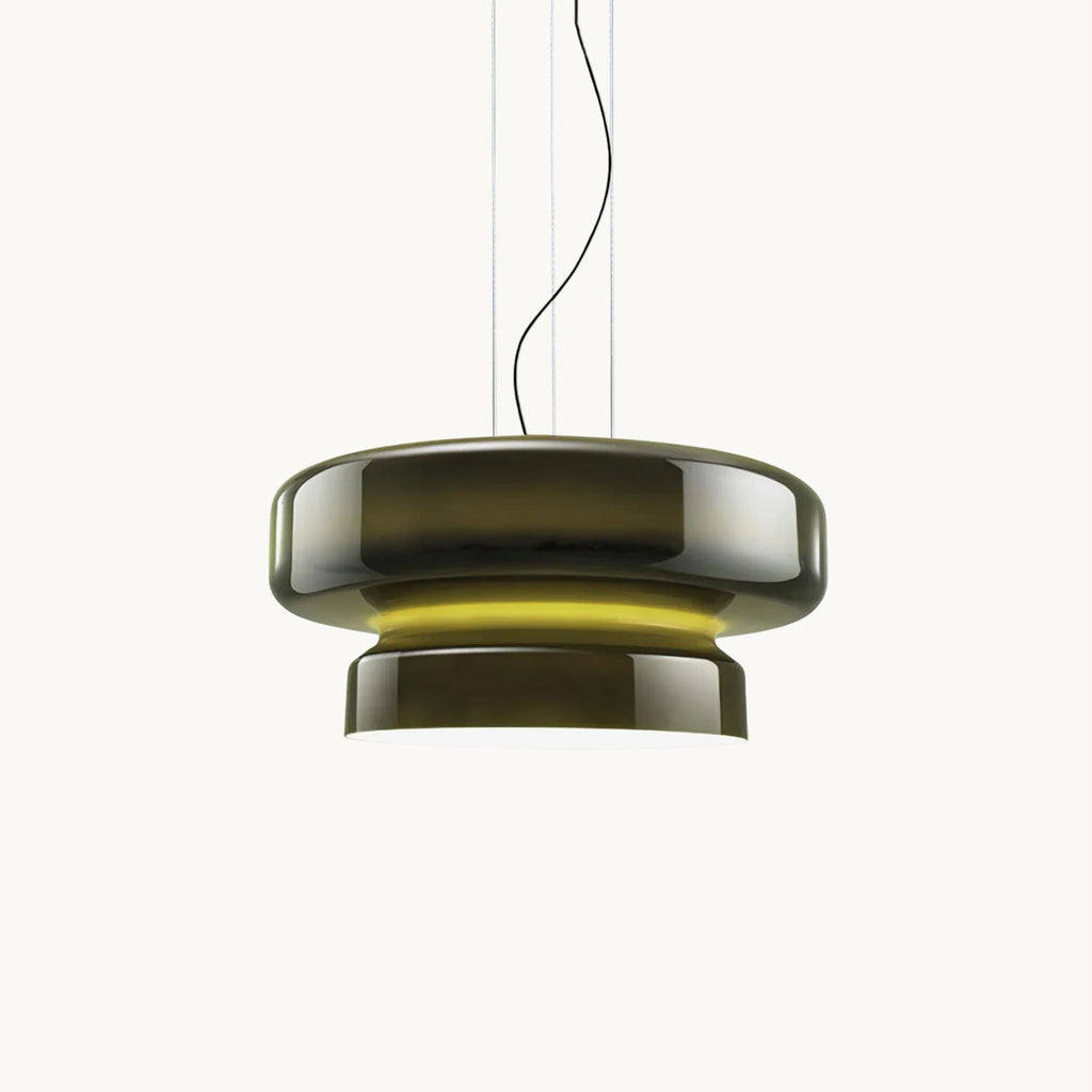 VitraGlow: Glass Pendant Light in Modern Design – Two-Tier Hanging Lamp for Living Room & Dining Room