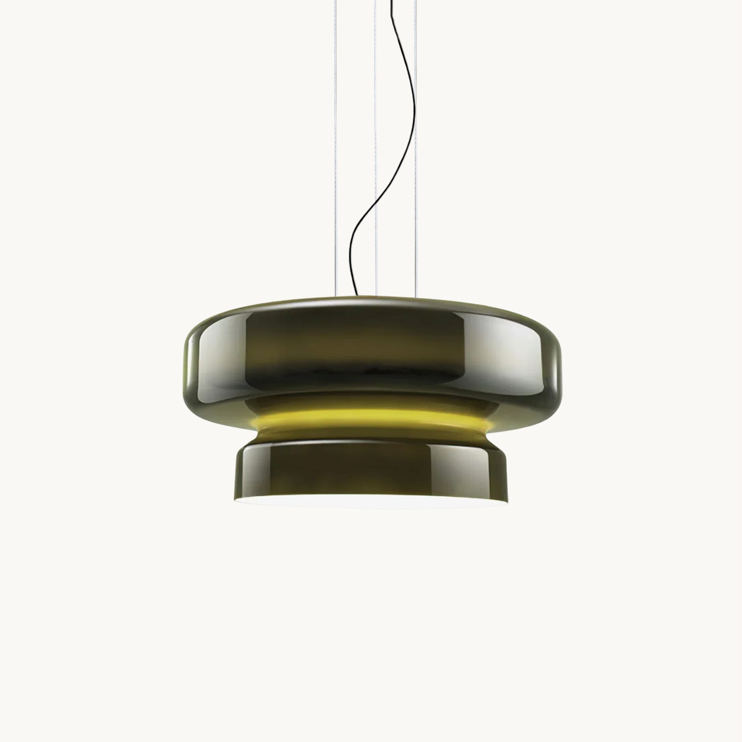VitraGlow: Glass Pendant Light in Modern Design – Two-Tier Hanging Lamp for Living Room & Dining Room