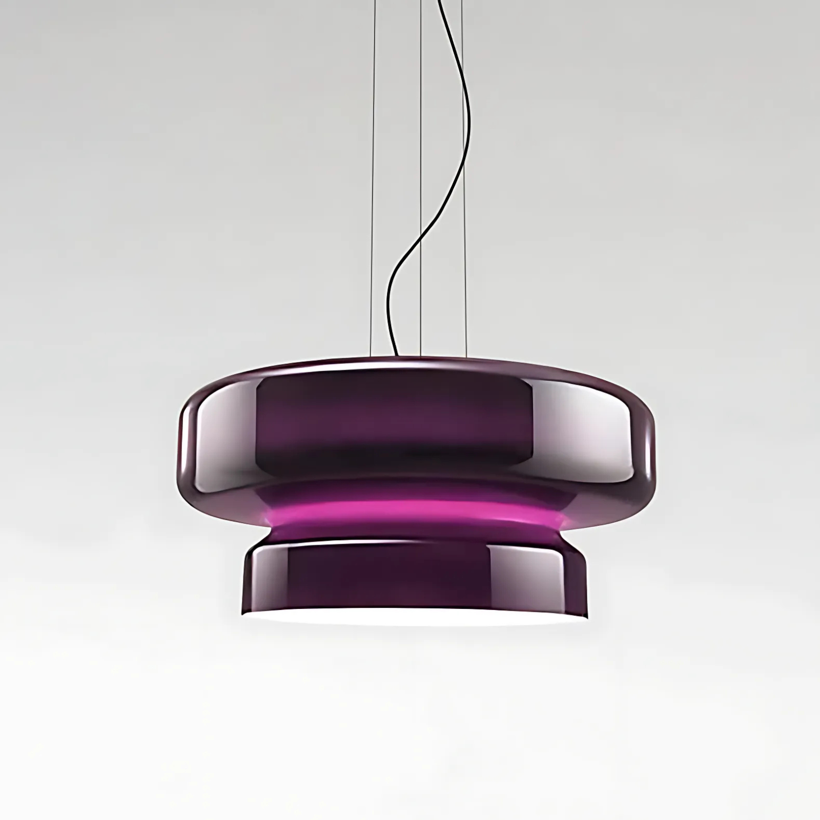 VitraGlow: Glass Pendant Light in Modern Design – Two-Tier Hanging Lamp for Living Room & Dining Room
