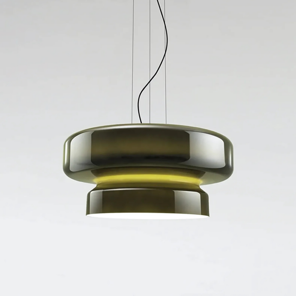 VitraGlow: Glass Pendant Light in Modern Design – Two-Tier Hanging Lamp for Living Room & Dining Room