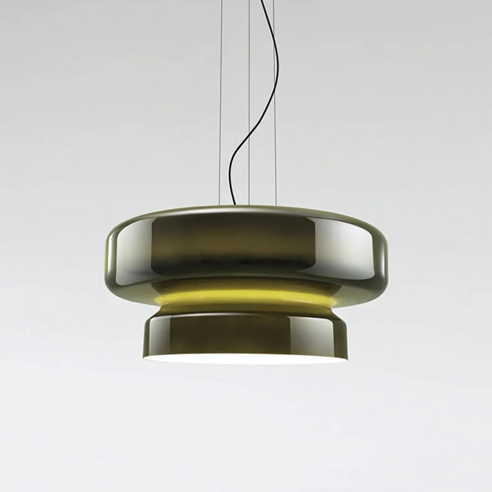 VitraGlow: Glass Pendant Light in Modern Design – Two-Tier Hanging Lamp for Living Room & Dining Room