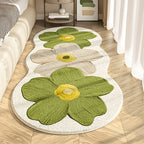 VitraNiva: Soft Non-Slip Rug with Floral Pattern – Decorative for Bedrooms, Hallways & Small Spaces