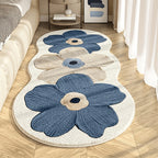 VitraNiva: Soft Non-Slip Rug with Floral Pattern – Decorative for Bedrooms, Hallways & Small Spaces