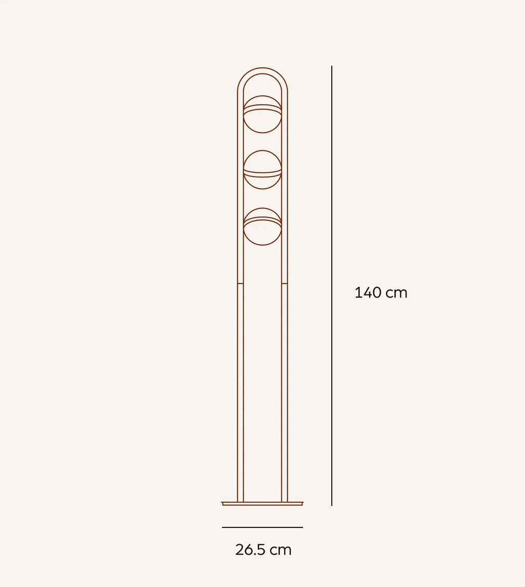 Viro LED Floor Lamp | Floating Glass Spheres, Dimming Function