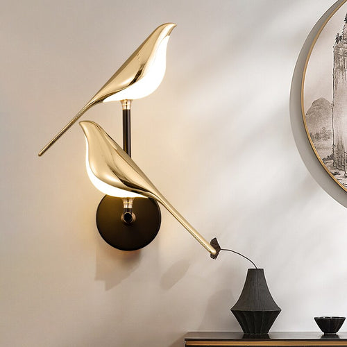 BirdLight: Modern LED Wall Lamp in Bird Design for Stylish Interiors