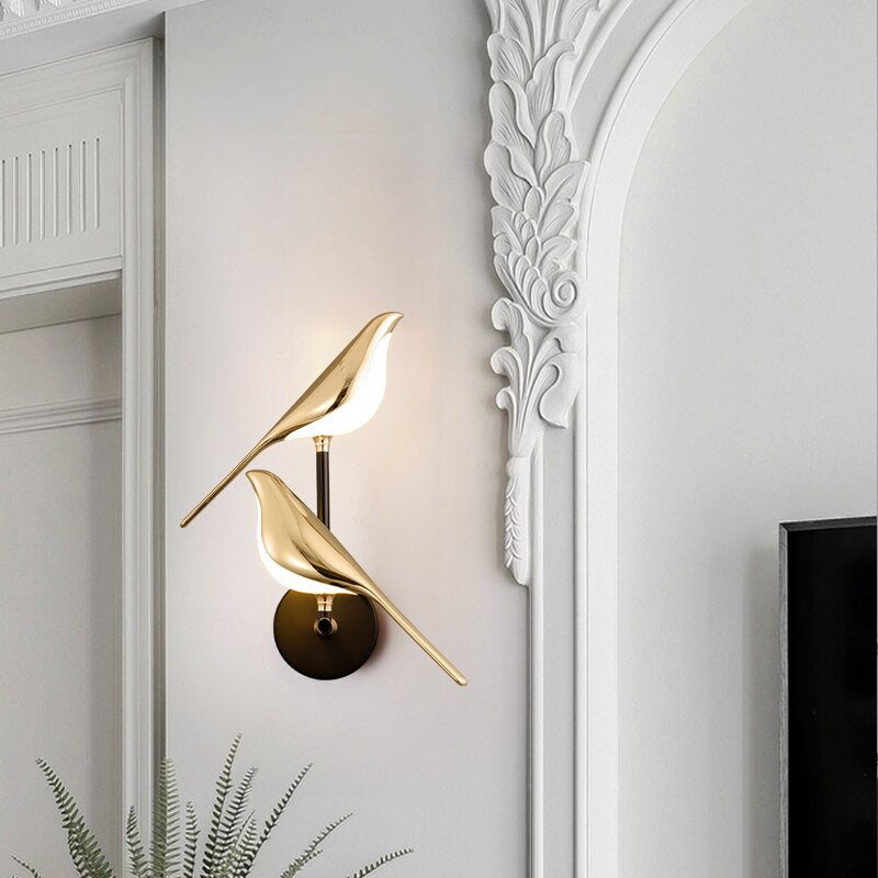 BirdLight: Modern LED Wall Lamp in Bird Design for Stylish Interiors