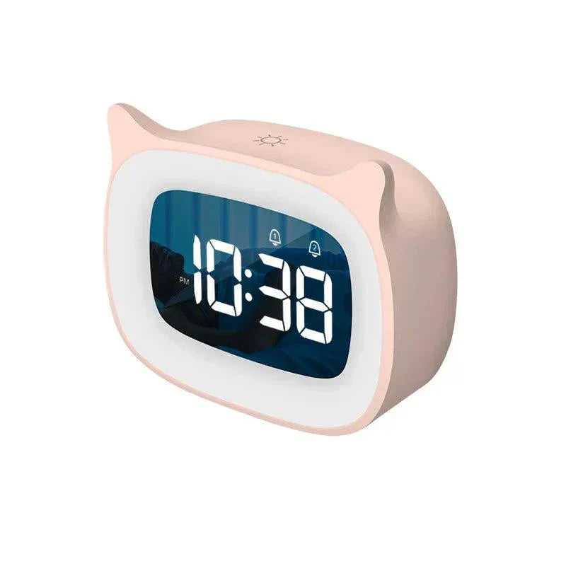 Digital Alarm Clock Voice Activated Dual Alarm Rechargeable