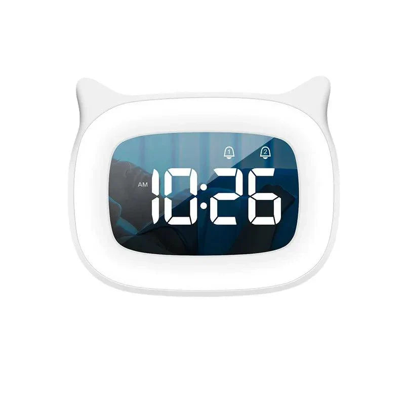 Digital Alarm Clock Voice Activated Dual Alarm Rechargeable