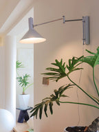 Adjustable Articulated Metal Wall Light, Plug-In