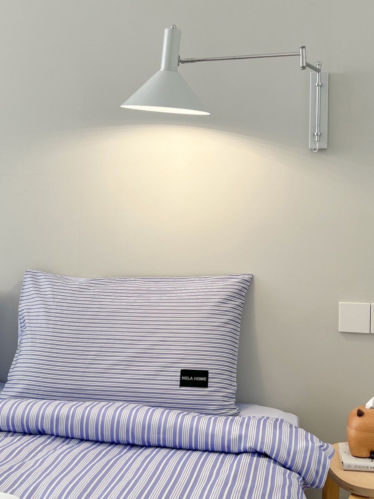 Adjustable Articulated Metal Wall Light, Plug-In