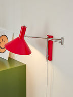 Adjustable Articulated Metal Wall Light, Plug-In