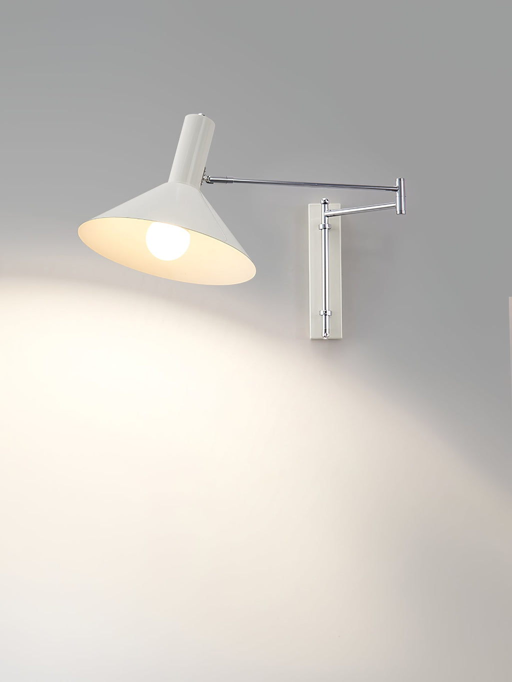 Adjustable Articulated Metal Wall Light, Plug-In