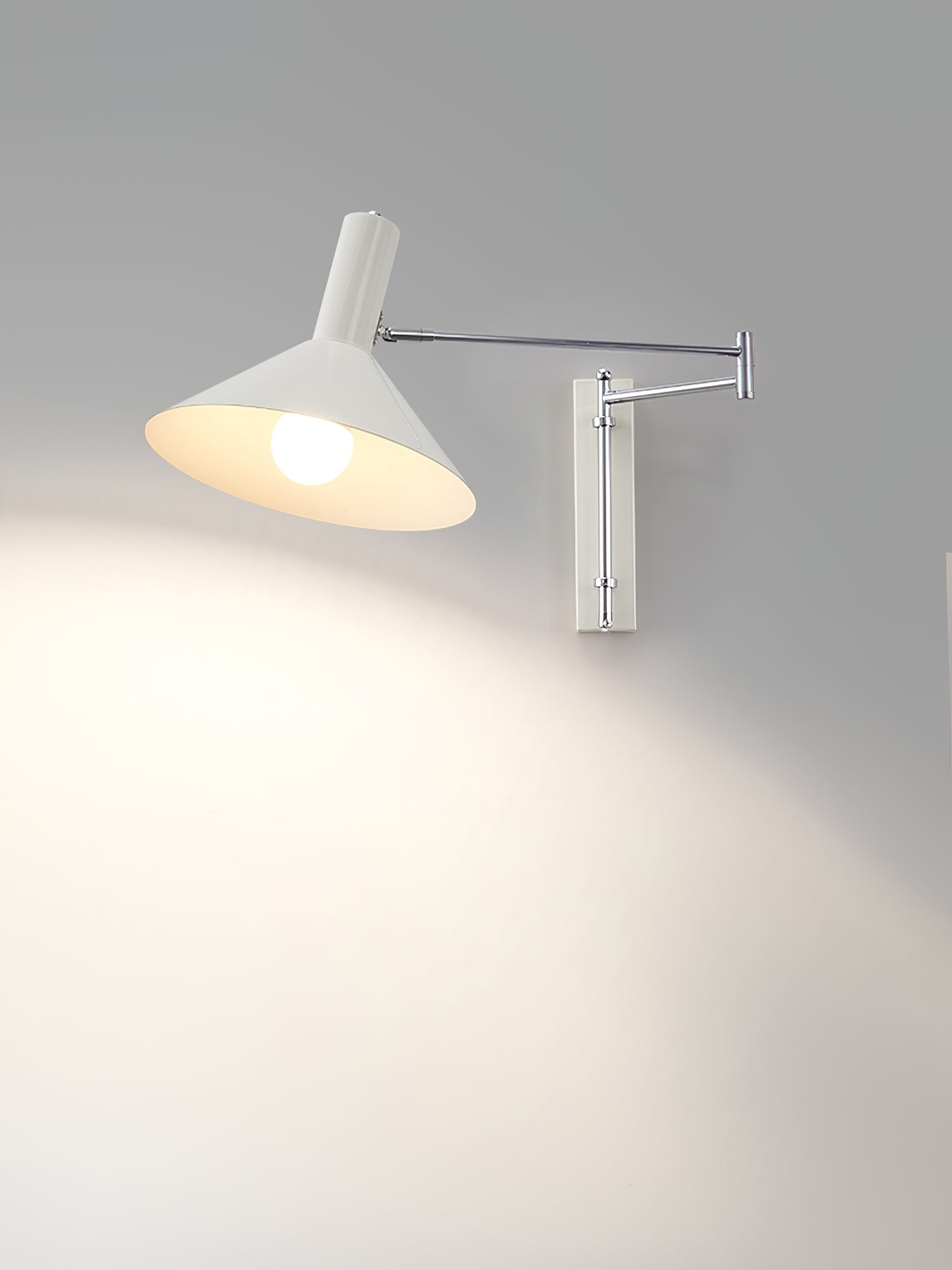 Adjustable Articulated Metal Wall Light, Plug-In