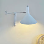 Adjustable Articulated Metal Wall Light, Plug-In