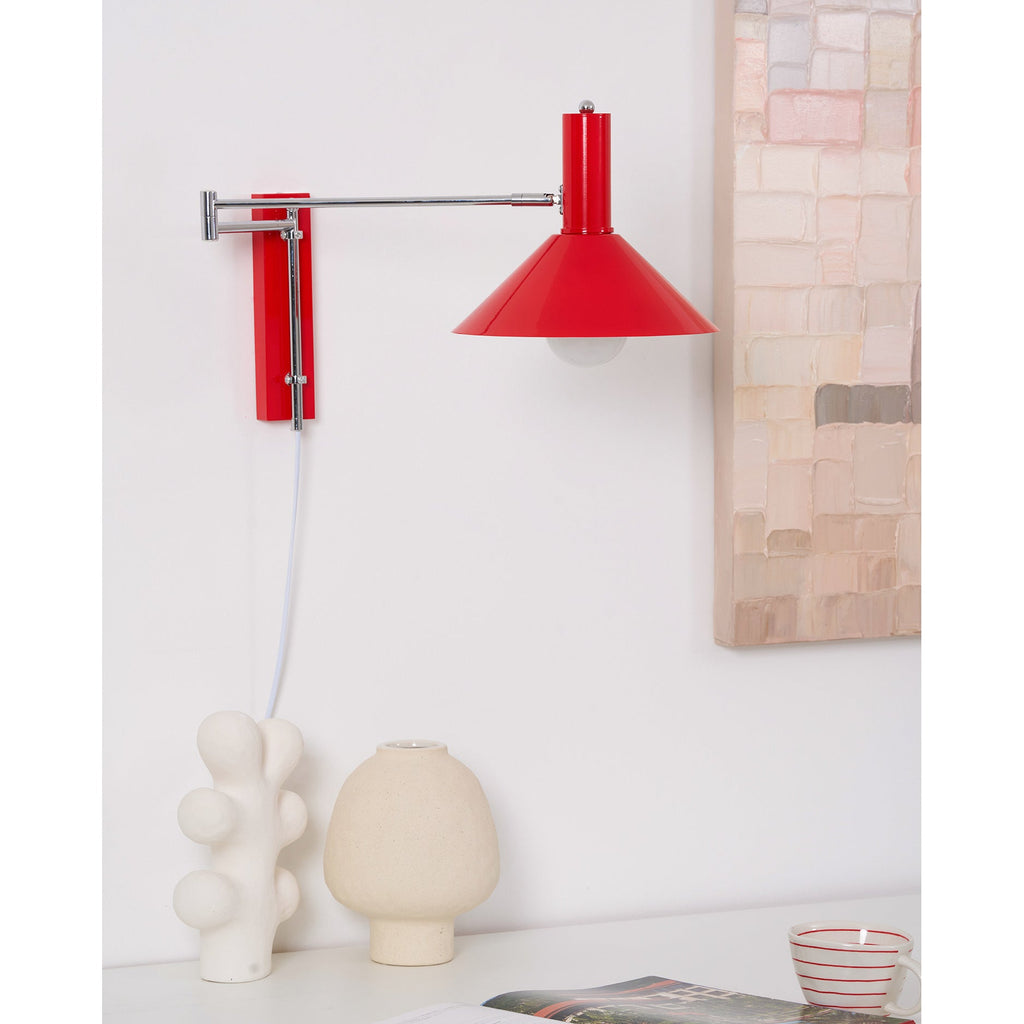 Adjustable Articulated Metal Wall Light, Plug-In